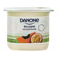 Йогурт Danone Папайя-маракуйя натуральный 2% 135г - Фото
