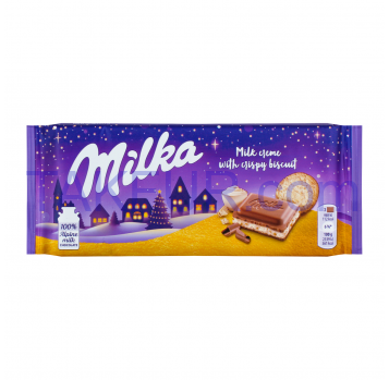 Шоколад Milka молочный с печеньем Oreo Golden 100г - Фото