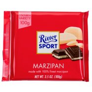 Шоколад Ritter Sport черный с начинкой марципан 100г