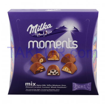 Набор конфет Milka Moments в молочном шоколаде 169г - Фото
