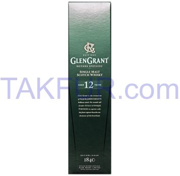 Виски GlenGrant Single Malt Scotch 12 лет выдержки 43% 0,7л - Фото