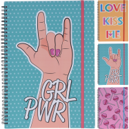 БЛОКНОТ А4 160АРК З ГУМ LOVE - Фото