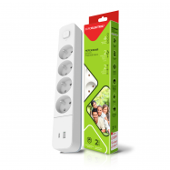 Мережевий фільтр-подовжувач Euroelectric Х4 10А 2М з USB Type C - Фото