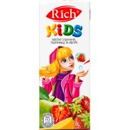 Нектар Rich Kids банан клубника яблоко с мякотью 0,2л - Фото