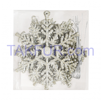 Набір сніжинок Tarrington House срібний 6 пр 11см - Фото