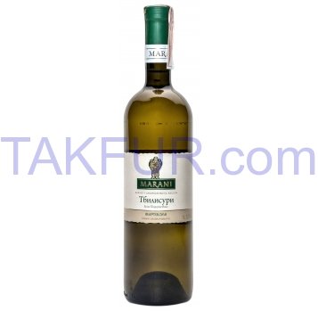 Вино Marani Тбилисури белое полусухое 12% 0,75л - Фото