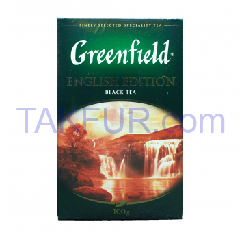 Чай Greenfield Eng Edition черный цейлон байховый лист 100г - Фото