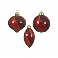 Підвіска Love скляна червона в асортименті 8 см - Фото