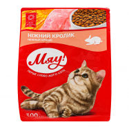 Корм сухой Мяу! Нежный кролик для взрослых котов 300г - Фото