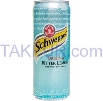 Напиток Schweppes Original Bitter Lemon сильногаз сок 330мл - Фото