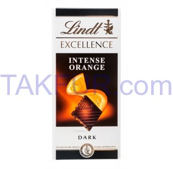 Шоколад Lindt Excellence темный со вкусом апельсина 100г - Фото