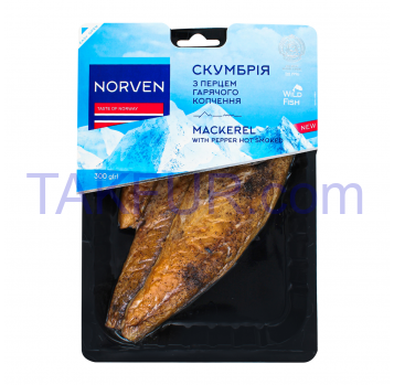 Скумбрия Norven с перцем горячего копчения на шкуре 300г - Фото