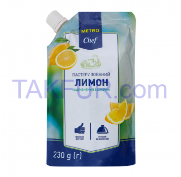 Лимон Metro Chef измельченный с сахаром пастеризован 230г - Фото