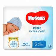 Салфетки влажные Huggies Pure Extra Care детские 3уп*56шт - Фото