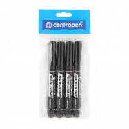 Маркер Centropen Permanent 8566 круглый черный 4шт - Фото