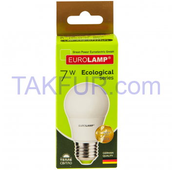 Лампа світлодіодна Eurolamp з цоколем Е27 пот 7W 3000К 1шт - Фото