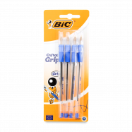 Ручка BIC синяя Кристалл Грип 1.0мм 4шт/уп - Фото