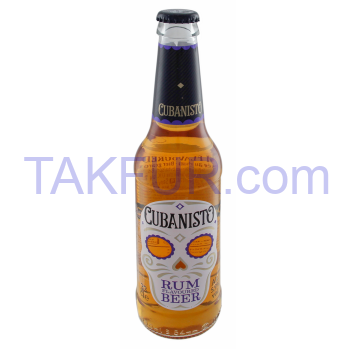 Пиво Cubanisto Rum светлое фильтрованное 5.9% 330мл - Фото