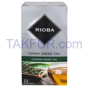 Чай Rioba China Green китайский байховый мелкий 2г*25шт 50г - Фото