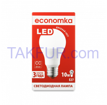 Лампа светодиодная Economka LED A60 10W E27 4200K 1шт - Фото