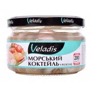 Коктейль морской Veladis морепродукты в рассоле 200г