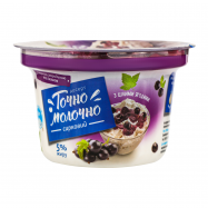 Десерт творожный Точно Молочно Черная смородина 5% 180г - Фото
