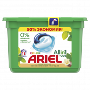 Капсули для прання Ariel Сolor аромат масла ши 18шт*23,8г - Фото