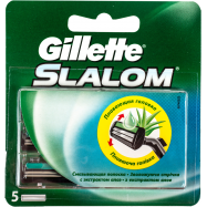 Кассеты для бритья Gillette Slalom сменные 5шт - Фото