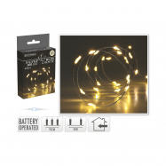 Гірлянда внутрішня 100 світлодіодних лампочок теплий білий колір 505 см - Фото