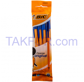 Ручка BIC Оранж Орижинал 0.8мм синяя 4штуп - Фото