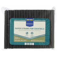 M.PROF ПАПЕР СОЛОМ 145*6ММ 250ШТ ЧОРН - Фото