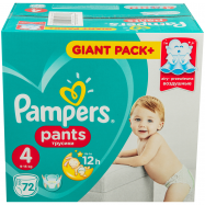 PAMPERS PANTS MAXI 9-15КГ 72ШТ - Фото