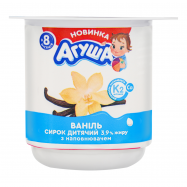 Творожок Агуша Ваниль для детей от 8 месяцев 3,9% 100г - Фото