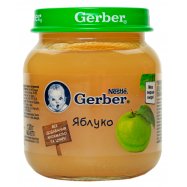 Пюре Gerber Яблоко фруктовое для детей с 6 месяцев 130г - Фото