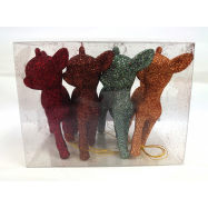 НАБІР ДЕКОРУ  ОЛЕНІ 4 ШТ 8,5 СМ - Фото