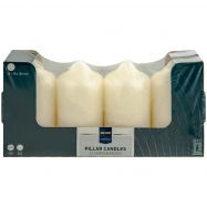 Свеча Metro Professional бежевая 78х150мм 4шт - Фото