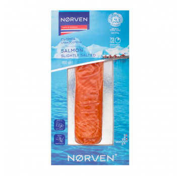 Семга Norven филе-кусок слабосоленая 180г - Фото