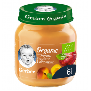 Пюре Gerber Яблоко, персик и абрикос фруктовое 125г - Фото