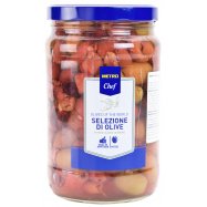 Оливки Metro Chef ассорти в рассоле без косточек 1600г - Фото