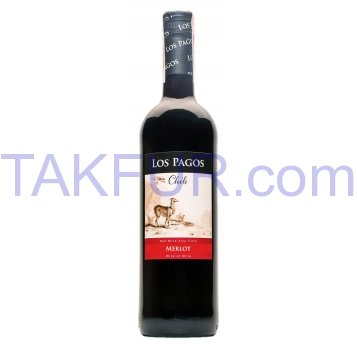 Вино Los Pagos Meрло сухое красное 13% 0,75л - Фото