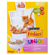 Корм д/котят Purina Friskies Junior курица молоко/овощи 270г - Фото