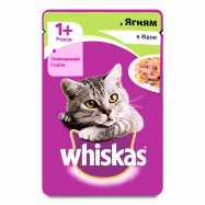 Корм Whiskas 1+ c ягненком в желе пауч 100г - Фото