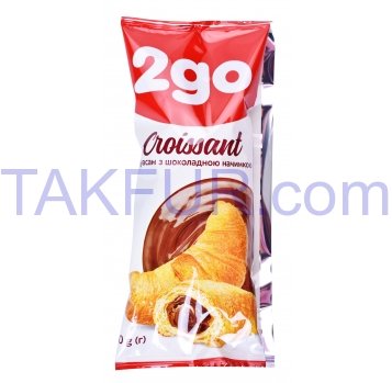 Круасан 2go з шоколадною начинкою 60г - Фото