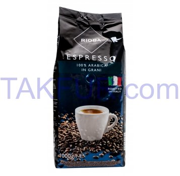 Кофе Rioba Espresso Арабика натур жареный в зернах 1000г - Фото
