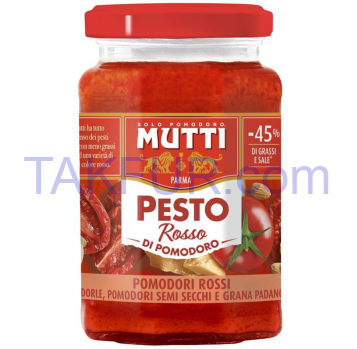 Соус Mutti Pesto из красных томатов 180г - Фото