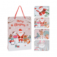 Пакет подарунковий новорічний 330X96X410 мм - Фото