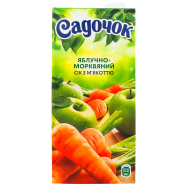 Сок Садочок Яблочно-морковный с мякотью 0.95л - Фото