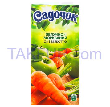 Сок Садочок Яблочно-морковный с мякотью 0.95л - Фото