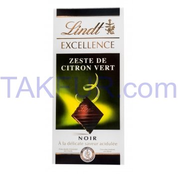 Шоколад Lindt Excellence темный с цедрой лайма 100г - Фото