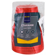 Стакан Metro professional плас д/хол нап красн 180мл 6шт/уп - Фото